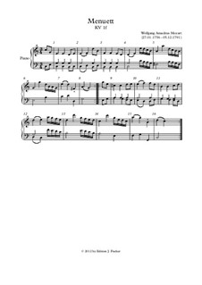 Minuet for Piano in C Major, K.1f: Minuet for Piano in C Major by Wolfgang Amadeus Mozart