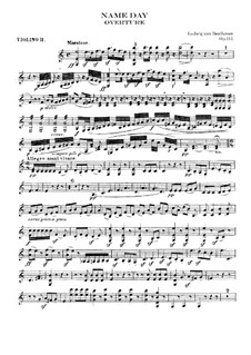 An Minna, WoO 115: violino parte II by Ludwig van Beethoven