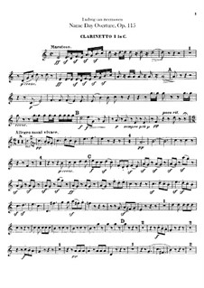 An Minna, WoO 115: Clarinet I, II parts by Ludwig van Beethoven