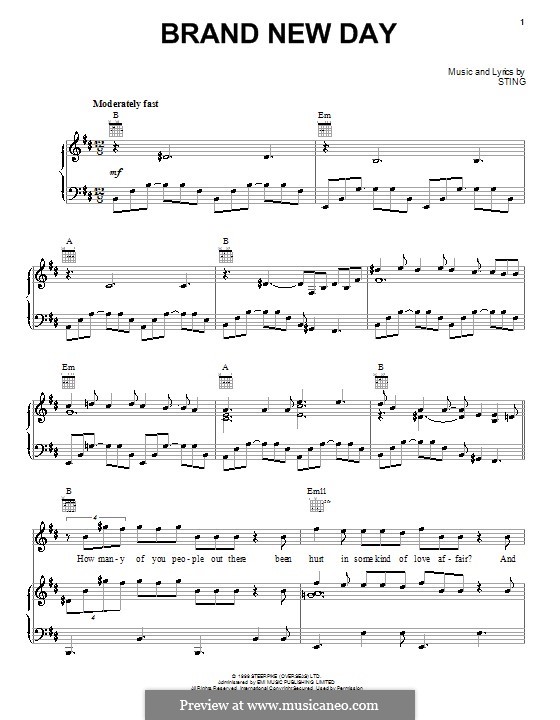 Brand New Day por Sting Partituras on músicaNeo
