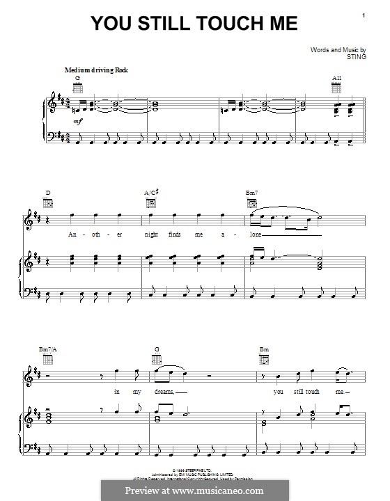 You Still Touch Me: Para vocais e piano (ou Guitarra) by Sting