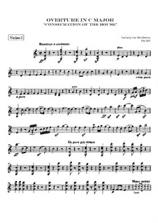 Die Weihe des Hauses (Consecration of the House), Op.124: violino parte I by Ludwig van Beethoven