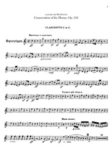 Die Weihe des Hauses (Consecration of the House), Op.124: clarinetas parte I-II by Ludwig van Beethoven