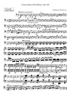 Die Weihe des Hauses (Consecration of the House), Op.124: parte violoncelo e contrabaixo by Ludwig van Beethoven