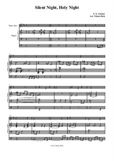 For solo instrument and organ: Para saxofone tenor e órgão by Franz Xaver Gruber