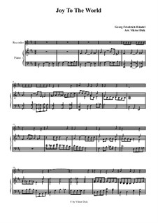 Two instruments version: para gravador e piano by Georg Friedrich Händel