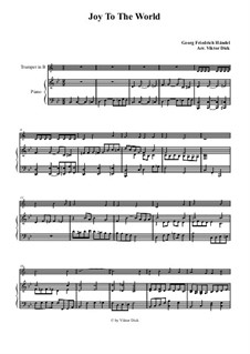 Two instruments version: fpara trompeta em B e piano by Georg Friedrich Händel