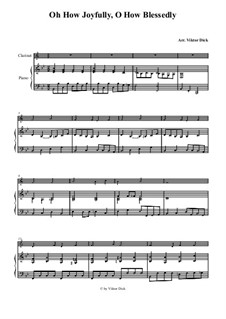 O Sanctissima (Oh, How Joyfully): para clarinete e piano by folklore