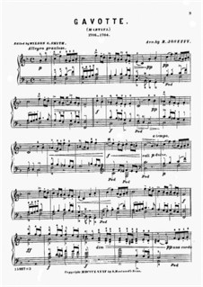 Gavotte: Para Piano by Giovanni Battista Martini