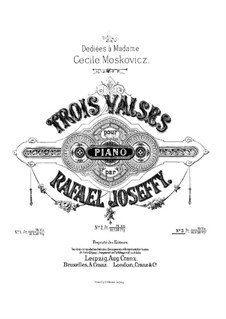 Trois Valses, Op.3 No.3: Trois Valses by Rafael Joseffy