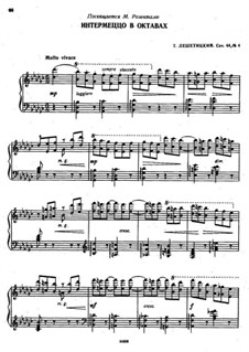 Quatre morceaux pour piano, Op.44: No.4 Intermezzo en Octaves by Theodor Leschetizky