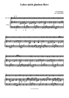 Teach Me Thy Way, O Lord: para gravador e piano by Benjamin M. Ramsey