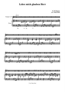 Teach Me Thy Way, O Lord: fpara trompeta em B e piano by Benjamin M. Ramsey