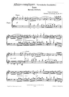 Contes de Jeunesse, Op.46: No.3 Affair Compliquee (Canon) by Theodor Leschetizky