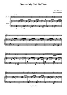 Nearer, My God, To Thee: para alto saxofone e piano by Lowell Mason