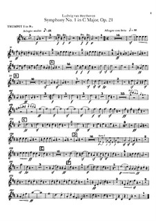 Complete Symphony: parte trompetas by Ludwig van Beethoven