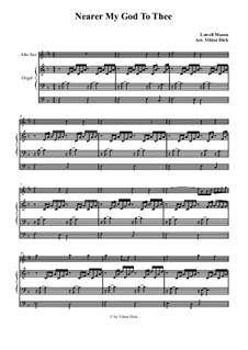 Nearer, My God, To Thee: Para alto saxofone e órgão by Lowell Mason