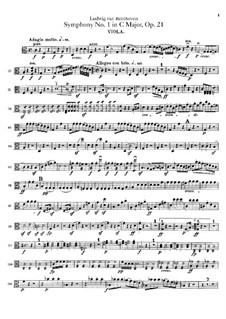 Complete Symphony: parte viola by Ludwig van Beethoven