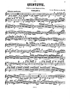 String Quintet in C Major, Op.29: violino parte I by Ludwig van Beethoven
