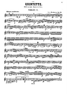 String Quintet in C Major, Op.29: violino parte II by Ludwig van Beethoven