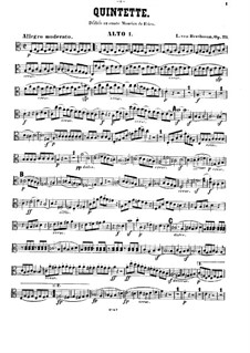 String Quintet in C Major, Op.29: viola parte I by Ludwig van Beethoven