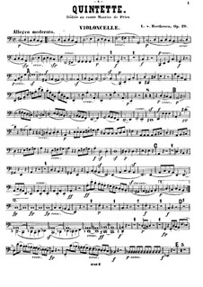 String Quintet in C Major, Op.29: parte violoncelo by Ludwig van Beethoven