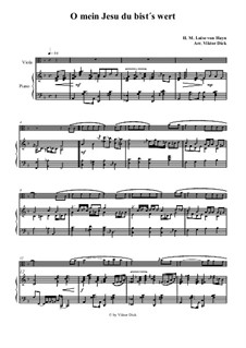 O mein Jesu du bist's wert: para viola e piano by Henriette Maria Luise von Hayn
