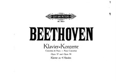 Concerto for Piano and Orchestra No.3, Op.37: versão para piano de quatro mãos by Ludwig van Beethoven