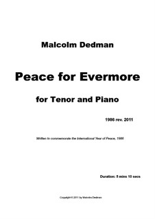 Peace for Evermore, MMV3: Peace for Evermore by Malcolm Dedman