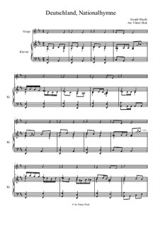 Austrian National Hymn, Hob.XXVIa/43: para violino by Joseph Haydn