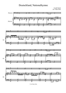 Austrian National Hymn, Hob.XXVIa/43: para fagote e piano by Joseph Haydn