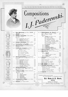 Variations et Fugue sur un thème original, Op.23: Variations et Fugue sur un thème original by Ignacy Jan Paderewski