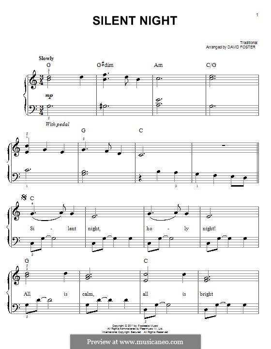 Silent Night: Para Piano by folklore