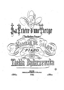 La priere d'une vierge (A Maiden's Prayer): Para Piano by Tekla Bądarzewska-Baranowska