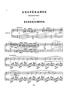 L'esperance: para um único musico (Editado por H. Bulow) by Tekla Bądarzewska-Baranowska