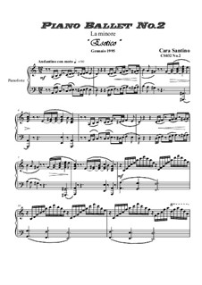 Piano ballet No.2 in A minor for piano, CS032 No.2: Piano ballet No.2 in A minor for piano by Santino Cara