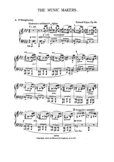 The Music Makers, Op.69: Partitura Piano-vocal by Edward Elgar