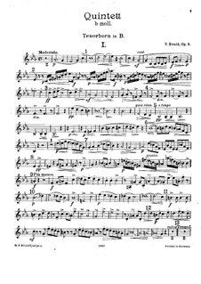 Brass Quintet No.1 in B Flat Minor, Op.5: Tenorhorn part by Victor Ewald