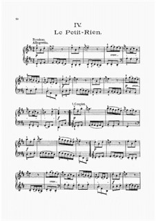 Suite No.18: No.4 Le Petit-Rien, transcription for piano by François Couperin