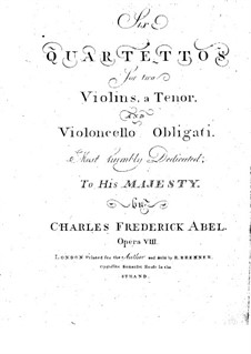 Six String Quartets, Op.8: partes by Carl Friedrich Abel