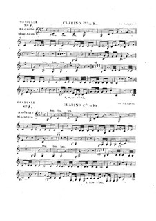 Tua est potentia, HV 50: Clarinos parts by Joseph Eybler