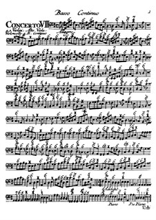 Concertos No.7-12: parte basso continuo by Tomaso Albinoni