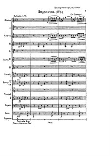 Twenty-Five Pieces, Op.20: No.8 Andalouse, for orchestra by Emile Pessard