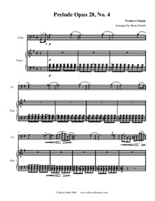 No.4 in E Minor: para Violoncelo e piano by Frédéric Chopin