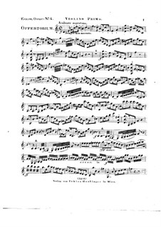 Tui sunt coeli, HV 78: violino parte I by Joseph Eybler