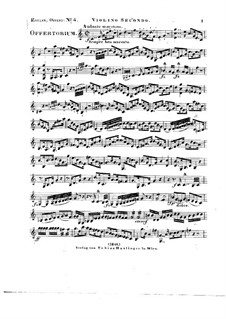 Tui sunt coeli, HV 78: violino parte II by Joseph Eybler