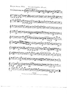 Tui sunt coeli, HV 78: Clarinet I in C part by Joseph Eybler