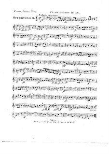 Tui sunt coeli, HV 78: Clarinet II in C part by Joseph Eybler