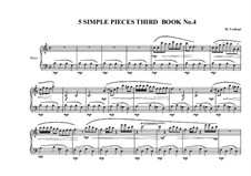 5 Simple pieces for piano: Third book, No.4, MVWV 692 by Maurice Verheul