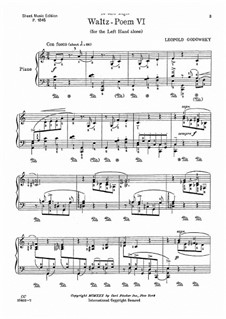 Waltzes-Poems: Waltz-Poem No.6 for the left hand alone by Leopold Godowsky